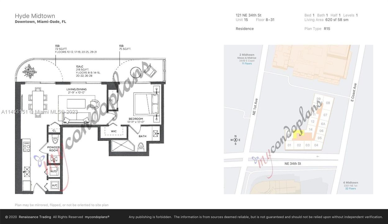 Vendido Recientemente: $482,000 (1 camas, 1 baños, 621 Pies cuadrados)