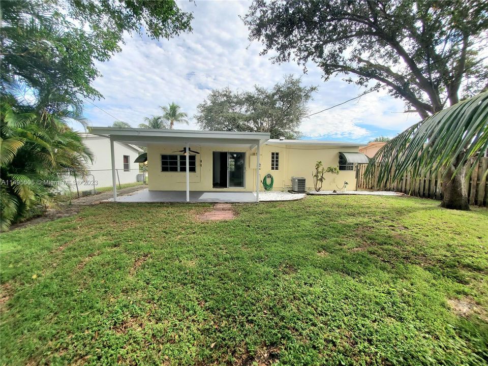 Large Back yard with Fence
