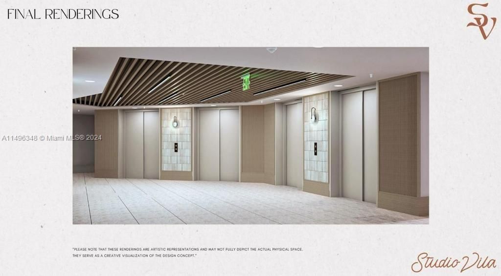 Renderings for elevator area of upcoming upgrades