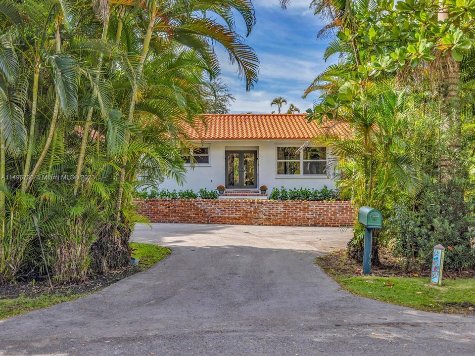 Huge Driveway with Privacy Hedges