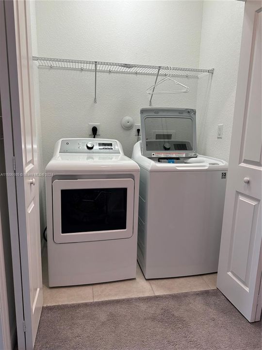 Upstairs laundry closet