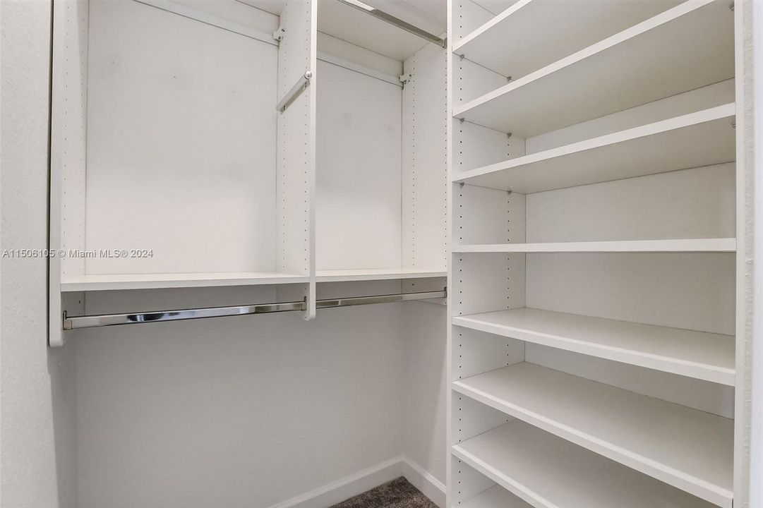 Custom built-out closet.