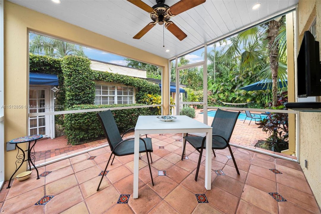 Screened Patio Accessible from Kitchen