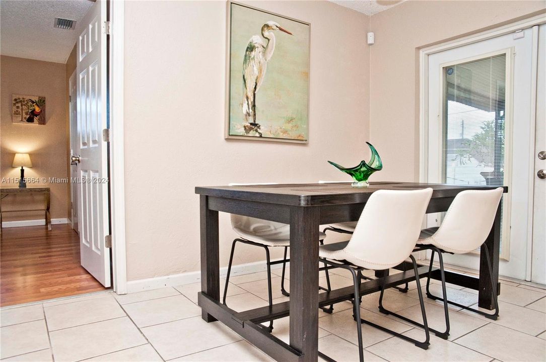 Dining Area, Entrance to Master Bedroom