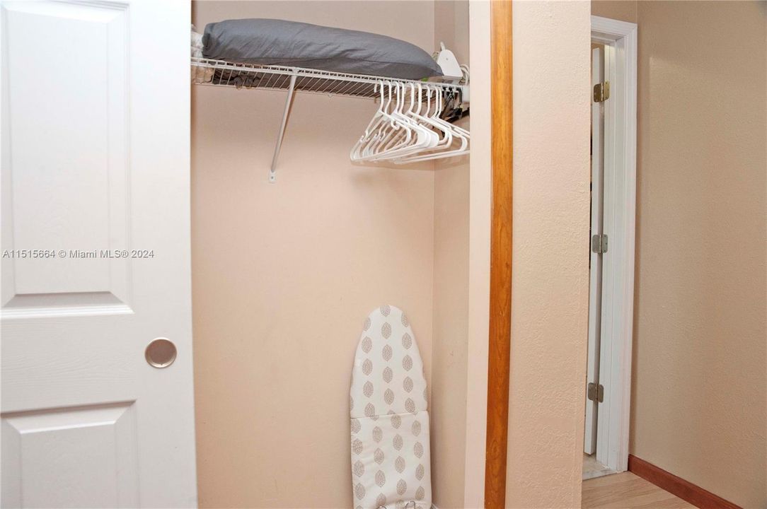 Closet, Linens, Iron & Ironing Board