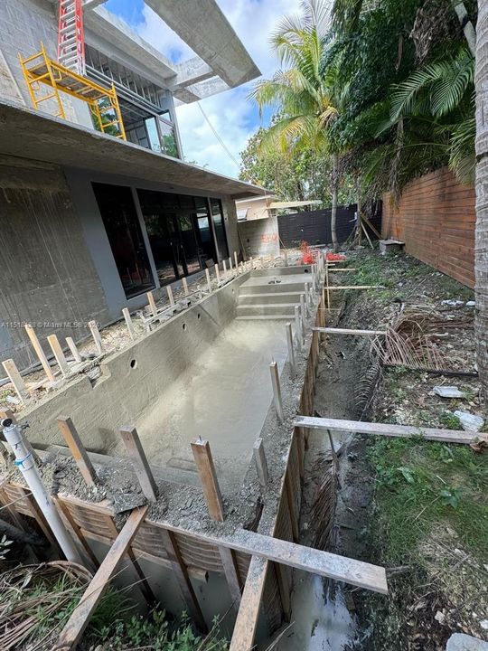 POOL CONCRETE POURED- EXCITING MARCH 26