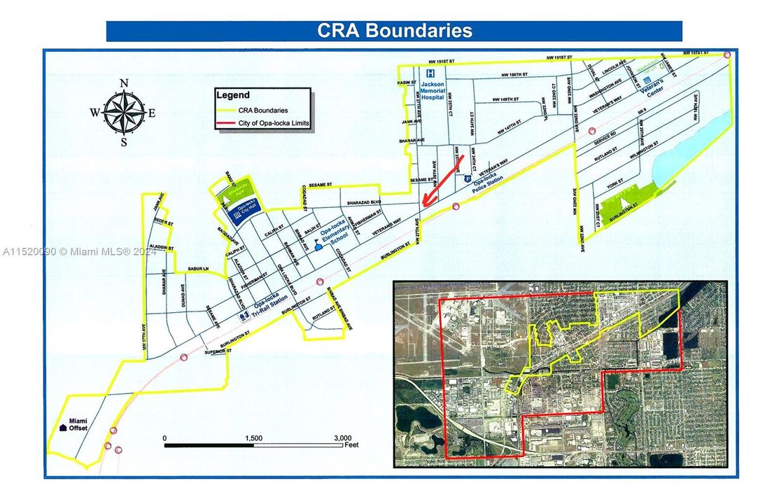 CRA boundaries for improvement revival. Property is red arrow.