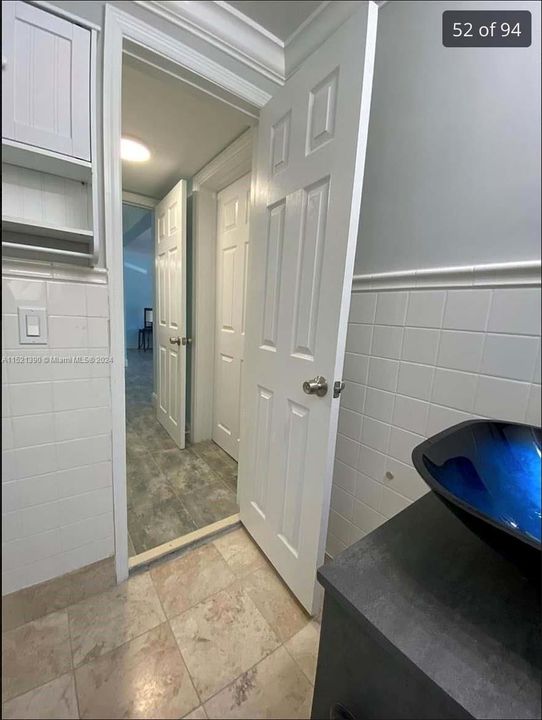 unit 1 bathroom 1 view hallway