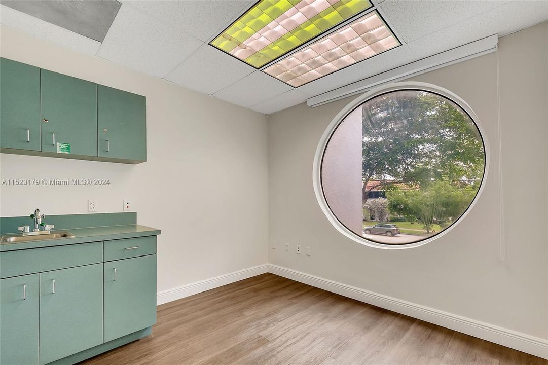 exam room with sink