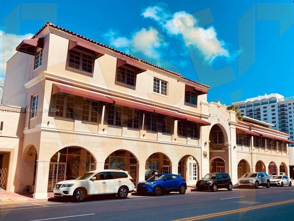 The Palm Court Building in Collins Park's Neighborhood is nearly 100-years-old Mediterranean architectural standalone office & retail building in South Beach Miami's cultural district, 2 blocks from the Ocean.