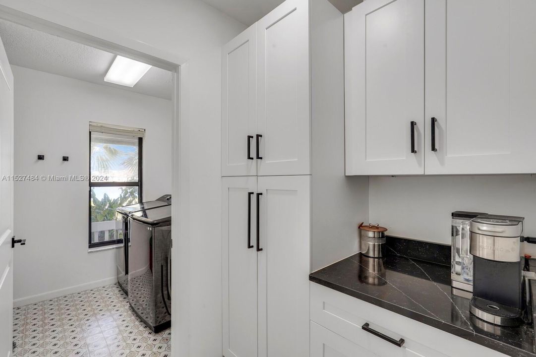 Laundry and pantry area