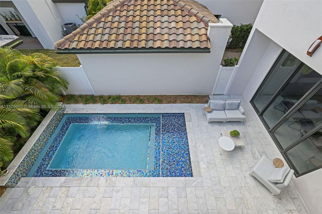 Backyard private pool with separate guest house