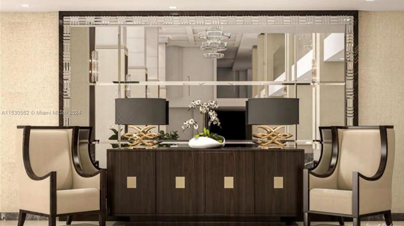 elevator foyer in renovation...