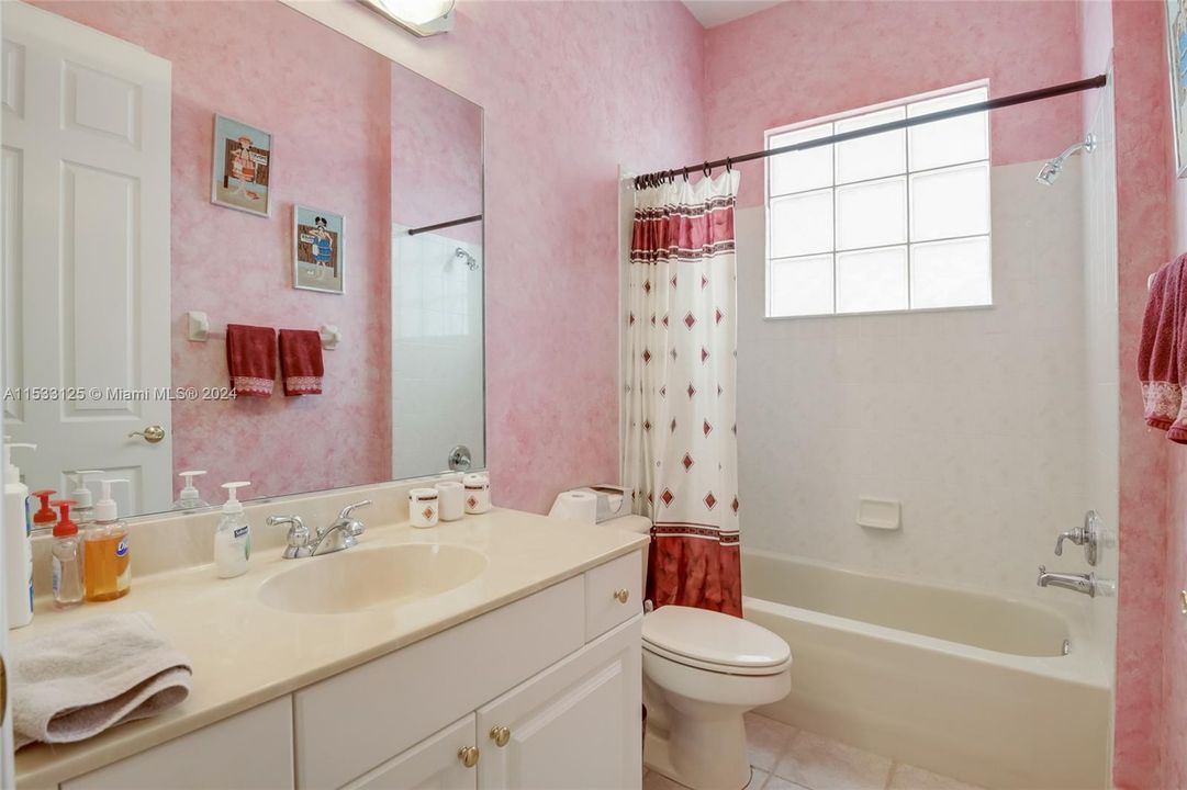 guest Bathroom immediately outside bedroom