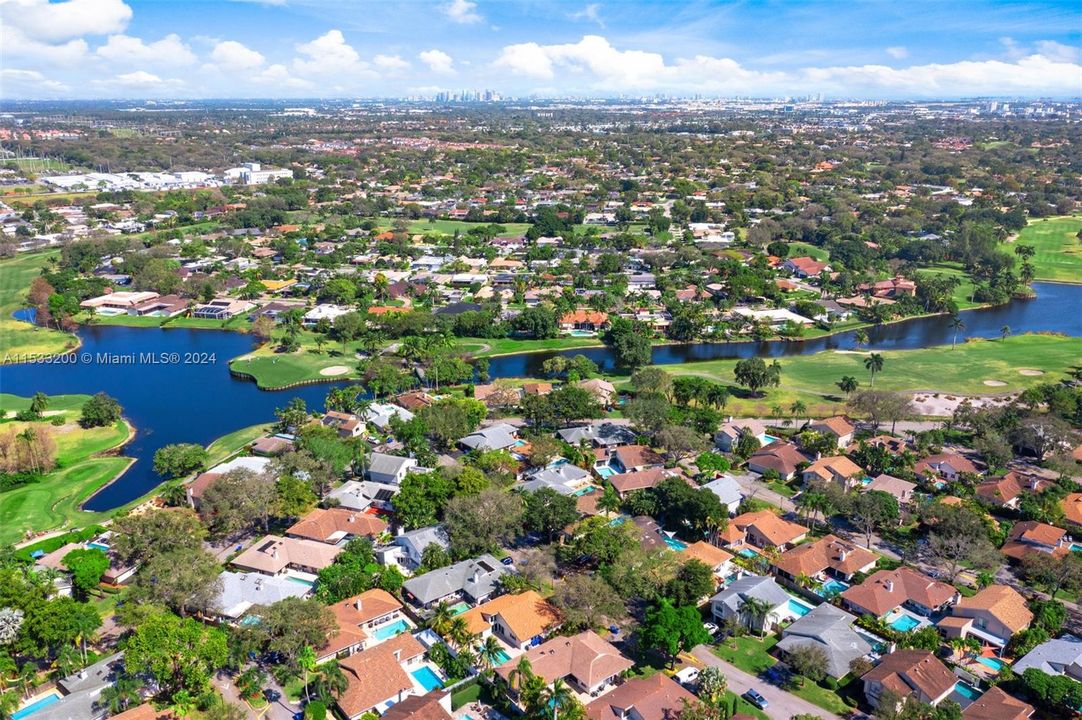 Aerial view of the community