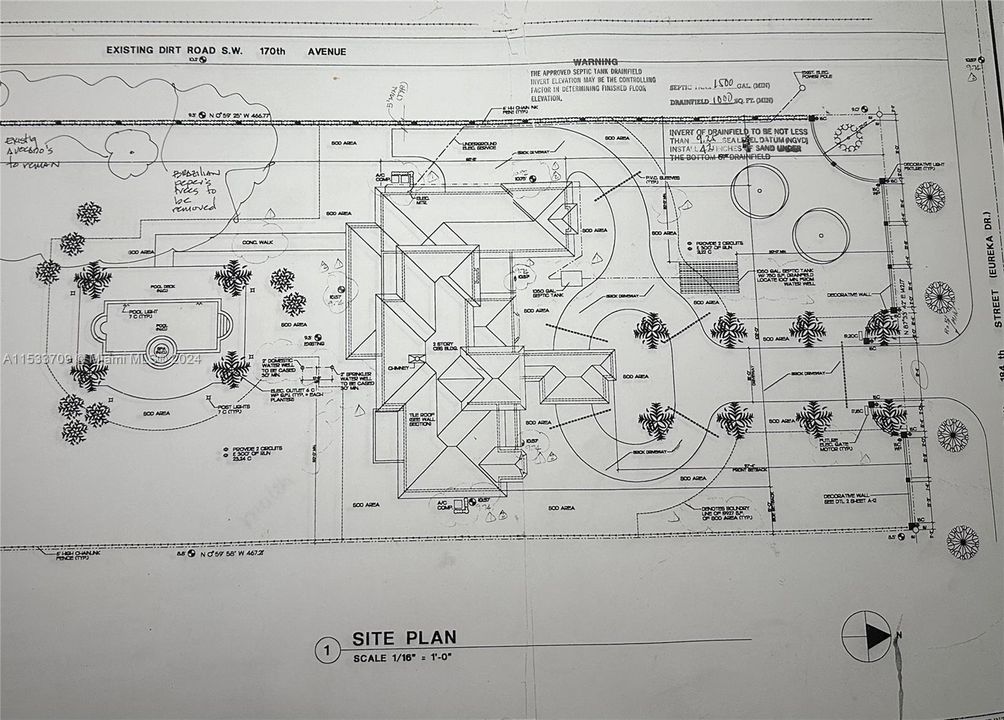Original plans before guest house and outdoor kitchen