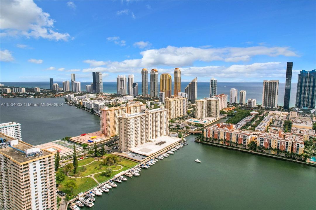 Aerial View of Sunny Isles