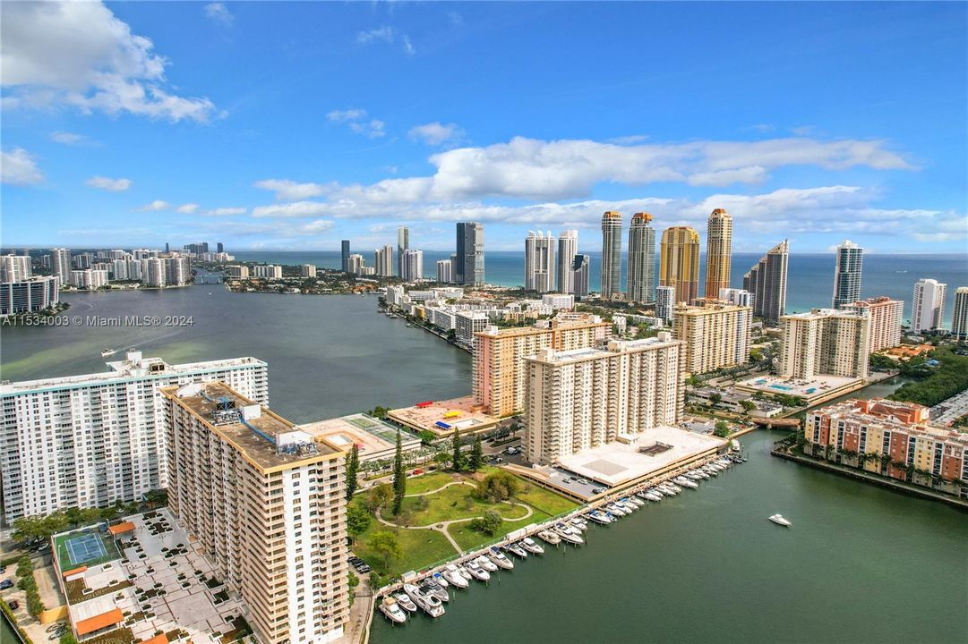 Aerial view of Sunny Isles