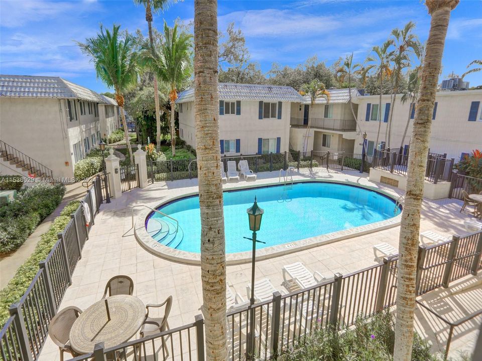 View from unit of pool