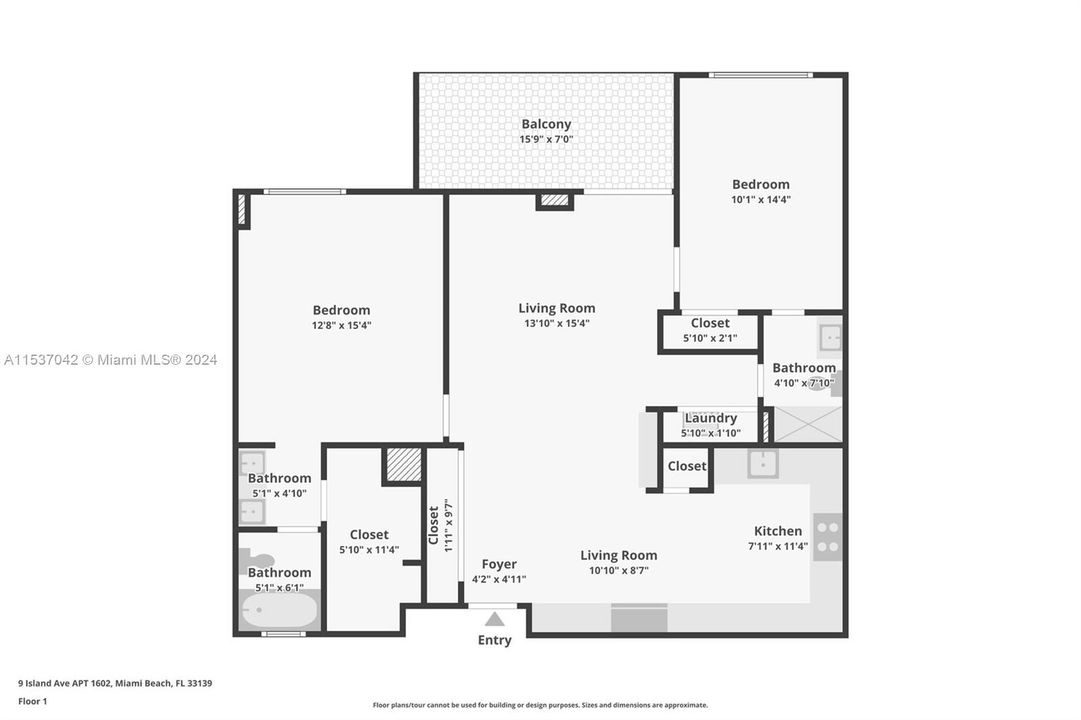 Active With Contract: $1,150,000 (2 beds, 2 baths, 1154 Square Feet)