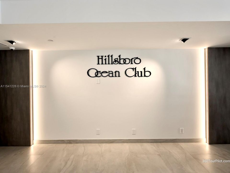 Hillsboro Ocean Club Lobby Signage