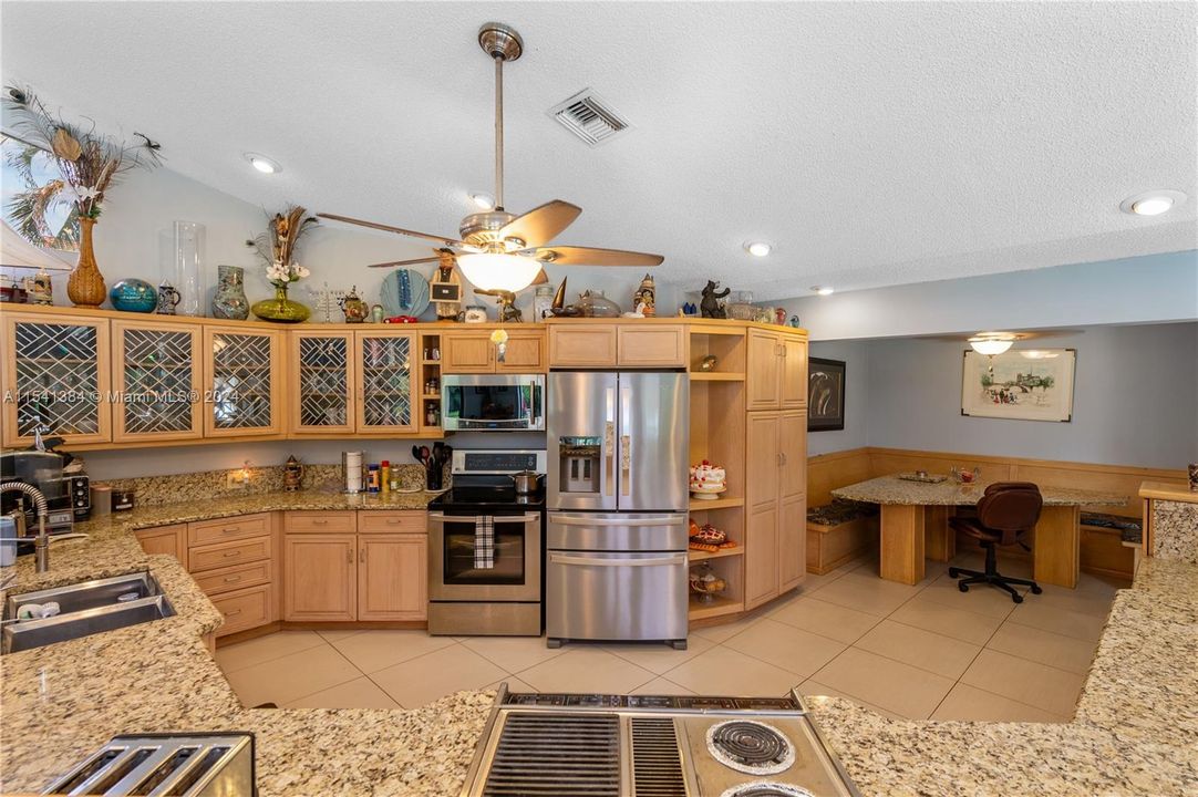 Built-in kitchen nook.