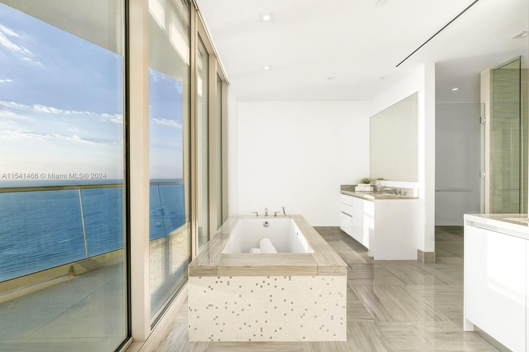 Primary Bathroom with Ocean View