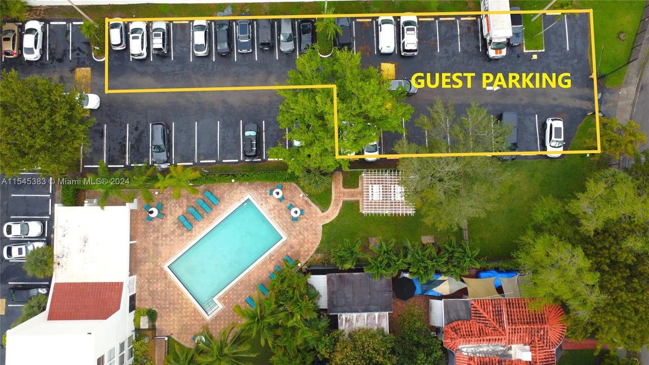 Ample Guest Parking highlighted in Yellow