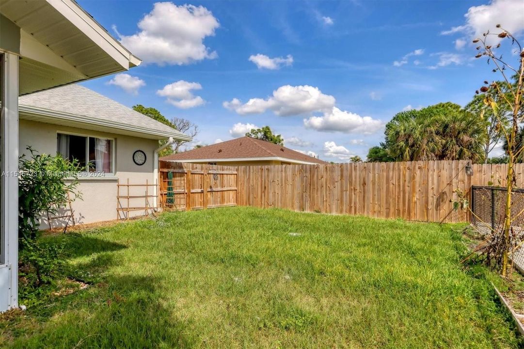 Fenced In Back Yard