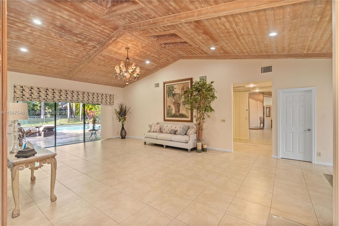 Spacious Living Area features large sliding doors to the gorgeous patio