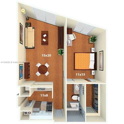 Recently Rented: $2,639 (1 beds, 1 baths, 708 Square Feet)