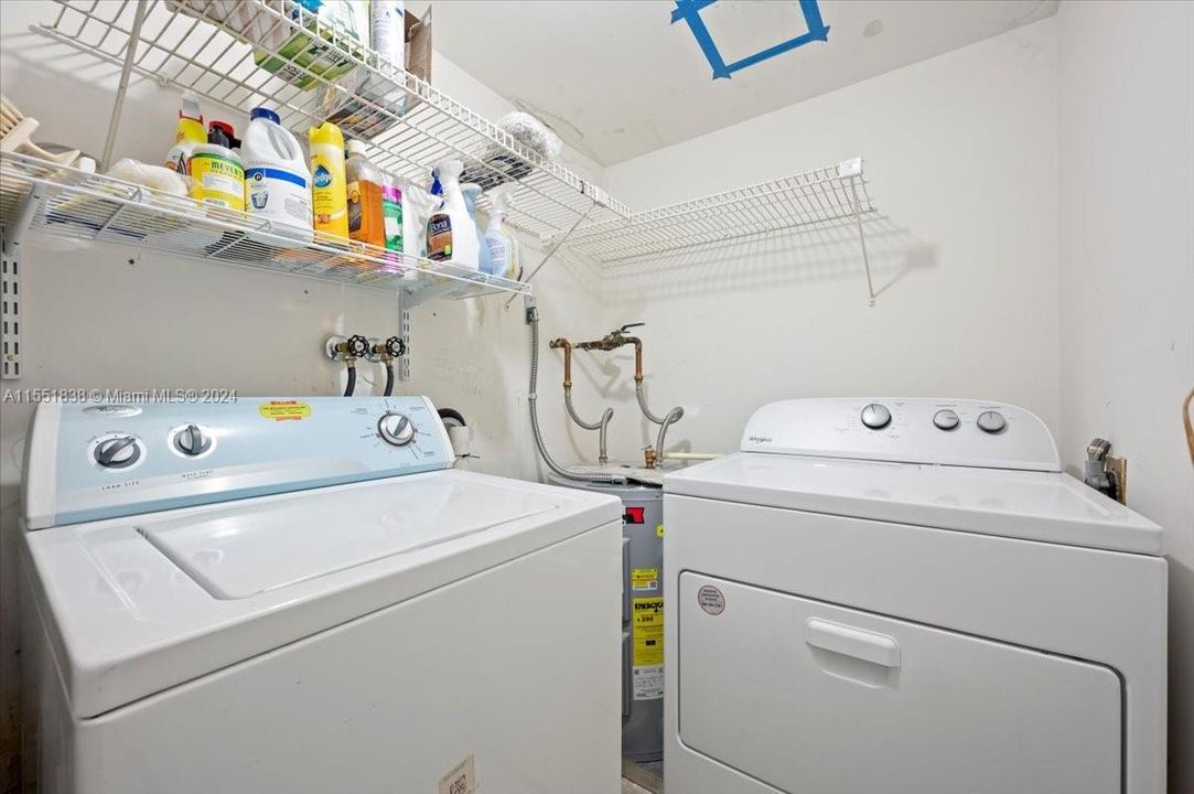 Large inside private laundry room