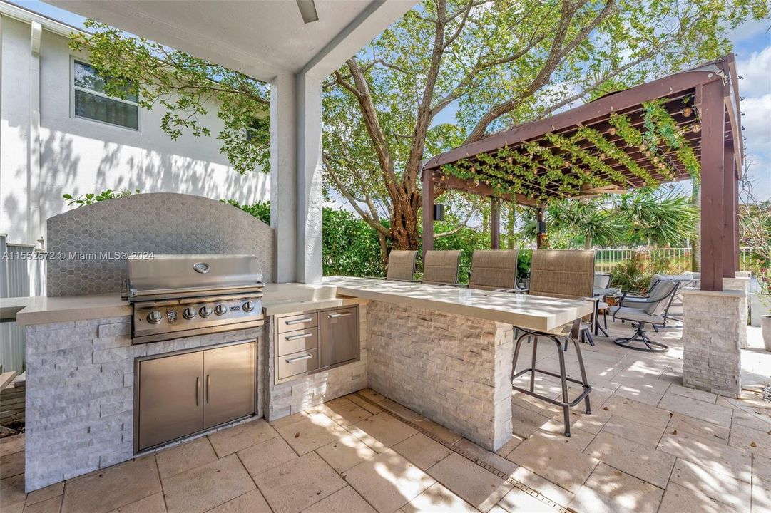 Outdoor grilling area