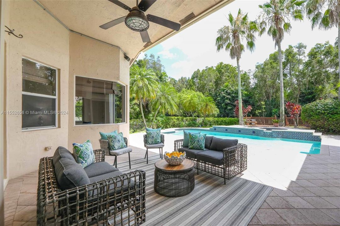 Cabana Bathroom leads to pool & patio