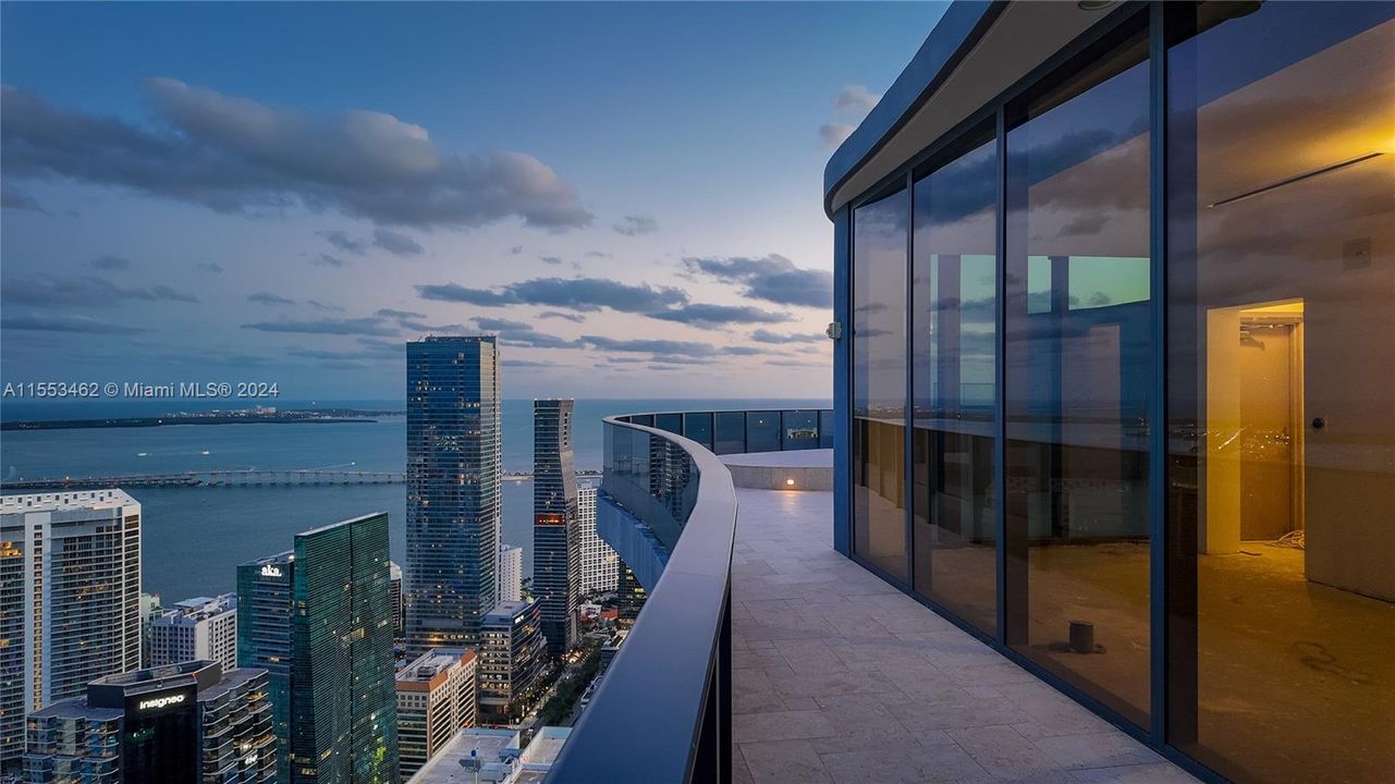 Rooftop Terrace that leads to your Private Pool on the 64th floor.