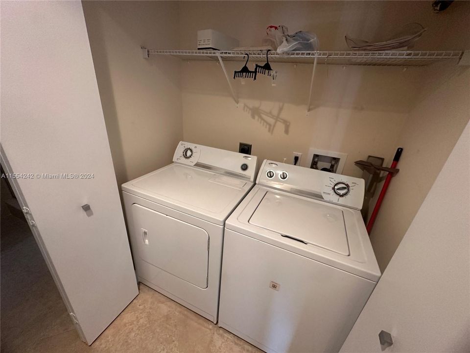 Washer and Dryer inside the unit
