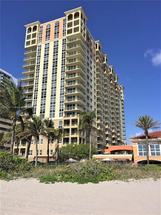 2080 condo tower from beach