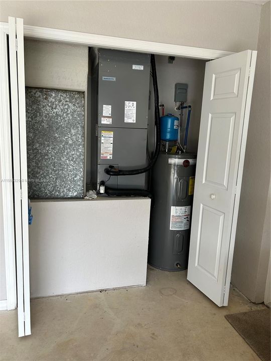 AC/water heater closet