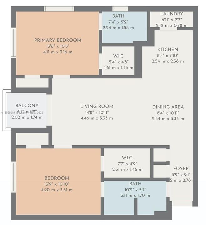 For Sale: $278,000 (2 beds, 2 baths, 942 Square Feet)