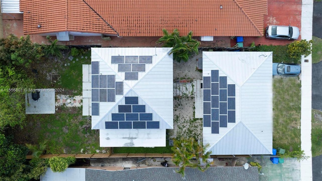 Metal Roof, Solar Panels