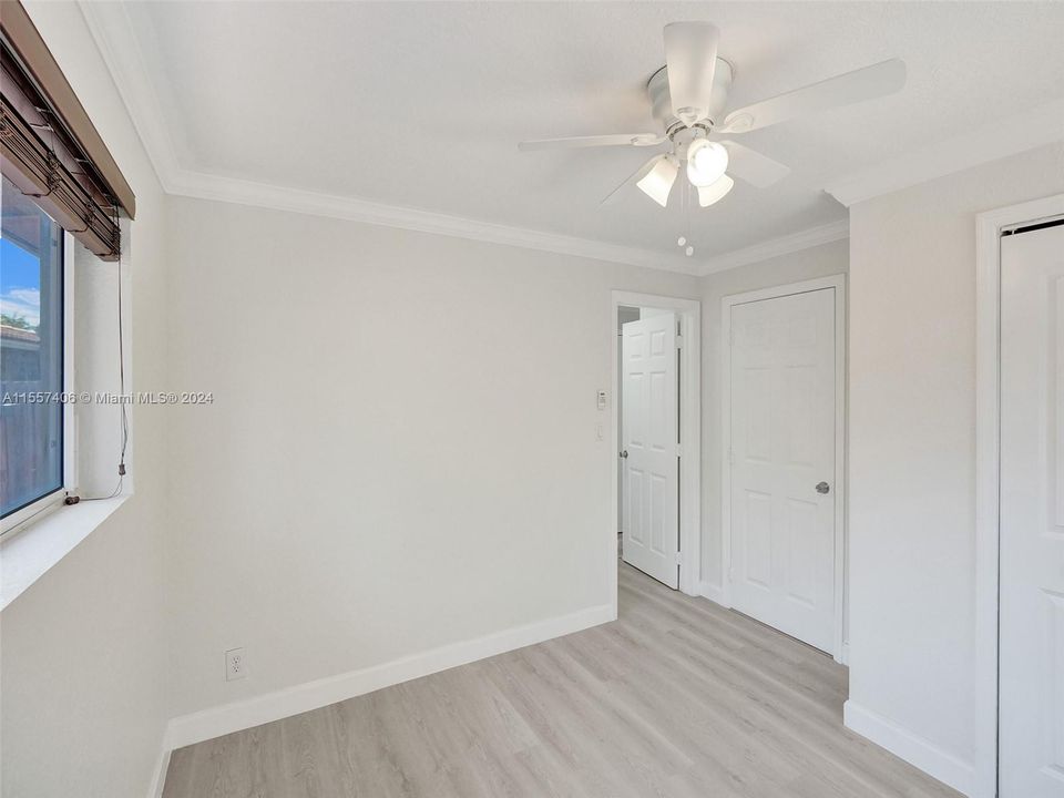 Unit 4 corner unit, Primary bedroom with NEW AC