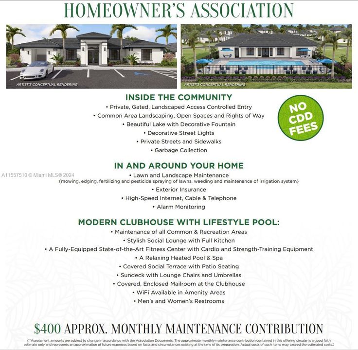 What's Included in the Homeowner's Association Dues