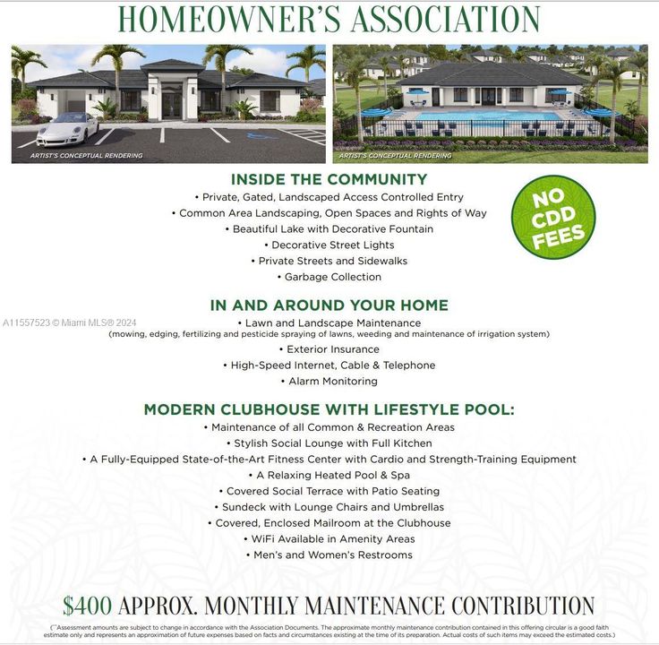 LOW HOA DUES & NO CDD FEES