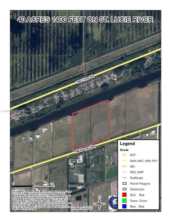 40 ACRES WITH 1400 FEET OF RIVERFRONTAGE
