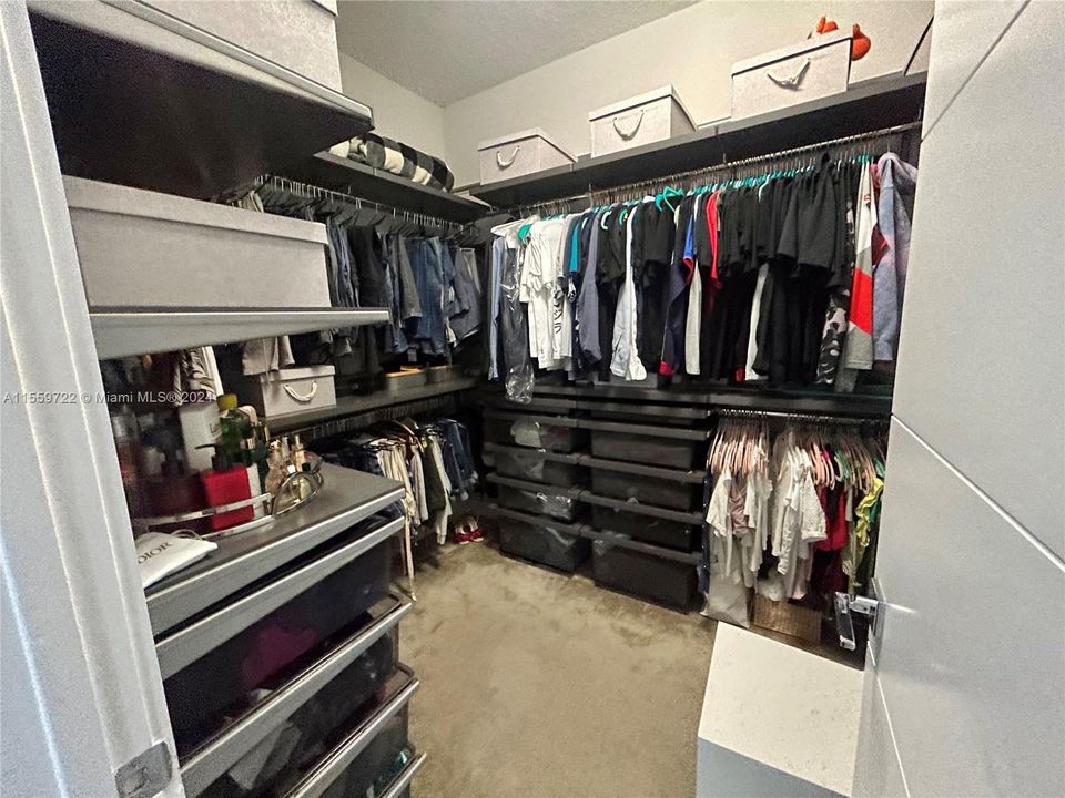 Walk in Closet inside Master Bathroom