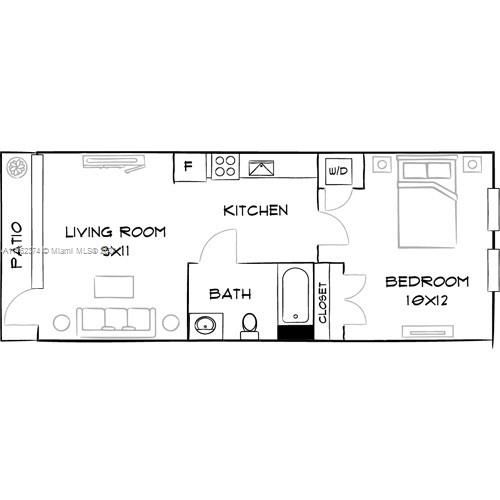 Recently Rented: $2,658 (1 beds, 1 baths, 427 Square Feet)