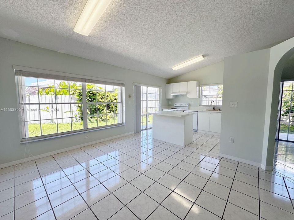 kitchen & family room