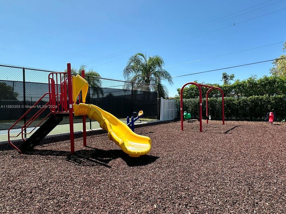 Playground next to pool