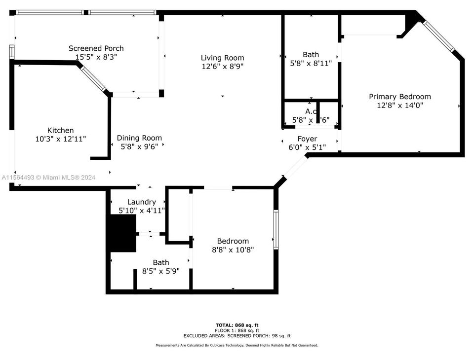 For Sale: $389,000 (2 beds, 2 baths, 885 Square Feet)