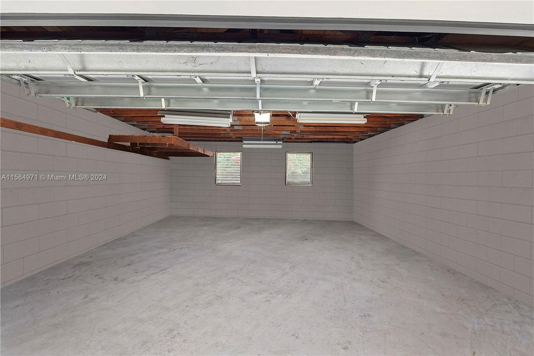 Oversized two car garage